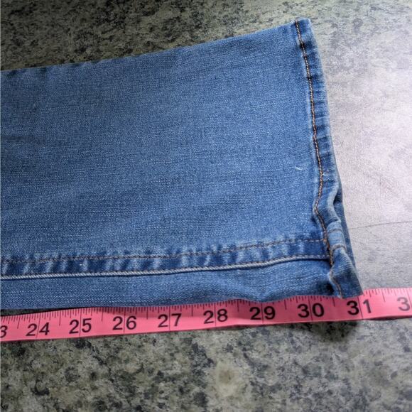 Seven 7 Tummyless High Rise Slim Boot Jeans Womens 14 Blue Light Stretch Denim - Picture 8 of 11